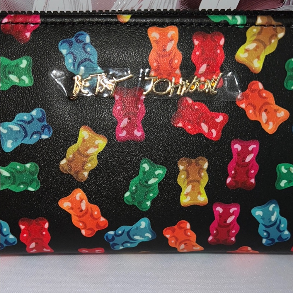 Betsey Johnson Black Gummy Bear Clutch Wristlet - Picture 10 of 17